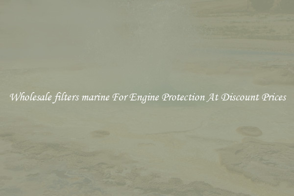 Wholesale filters marine For Engine Protection At Discount Prices