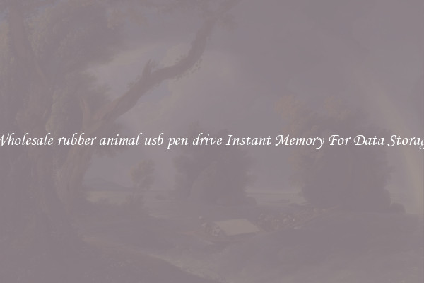 Wholesale rubber animal usb pen drive Instant Memory For Data Storage