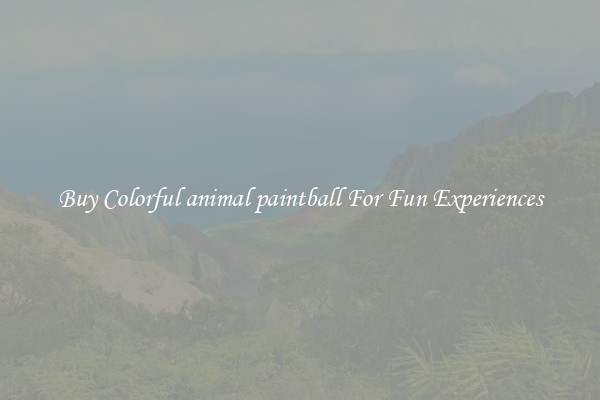 Buy Colorful animal paintball For Fun Experiences