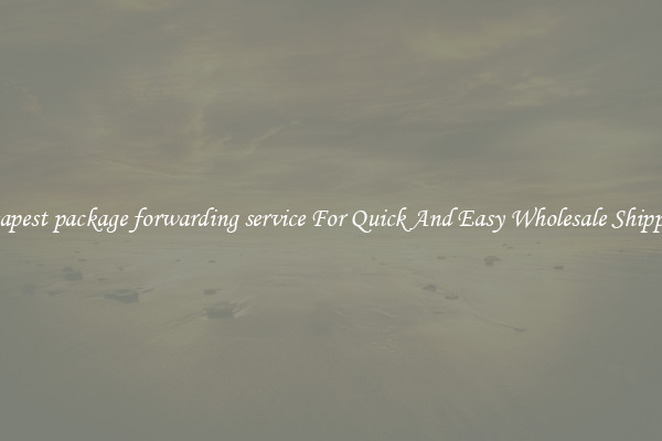 cheapest package forwarding service For Quick And Easy Wholesale Shipping