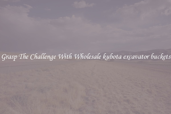 Grasp The Challenge With Wholesale kubota excavator buckets