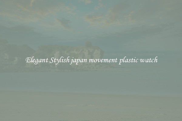 Elegant Stylish japan movement plastic watch