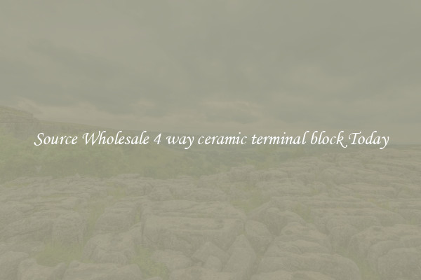 Source Wholesale 4 way ceramic terminal block Today
