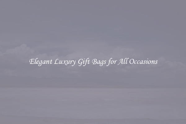 Elegant Luxury Gift Bags for All Occasions