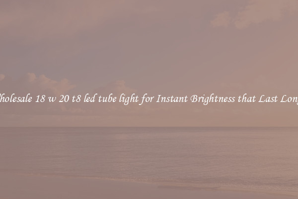 Wholesale 18 w 20 t8 led tube light for Instant Brightness that Last Longer