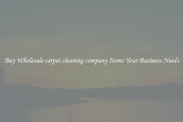 Buy Wholesale carpet cleaning company Items Your Business Needs