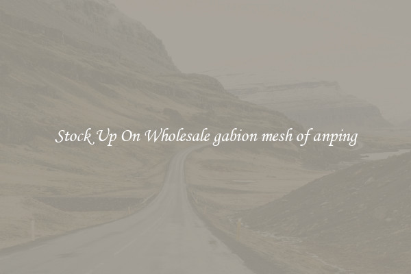 Stock Up On Wholesale gabion mesh of anping