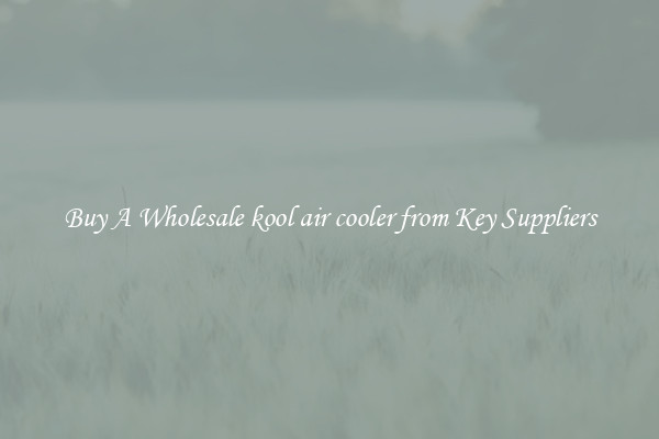 Buy A Wholesale kool air cooler from Key Suppliers