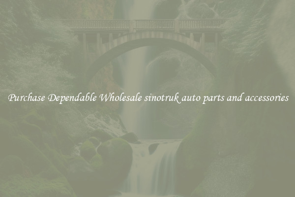 Purchase Dependable Wholesale sinotruk auto parts and accessories