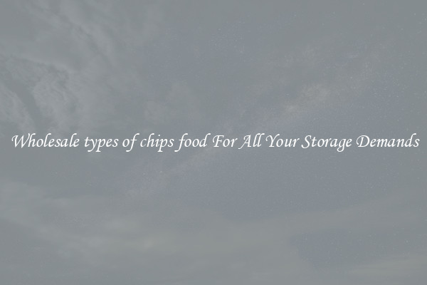 Wholesale types of chips food For All Your Storage Demands
