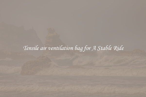 Tensile air ventilation bag for A Stable Ride