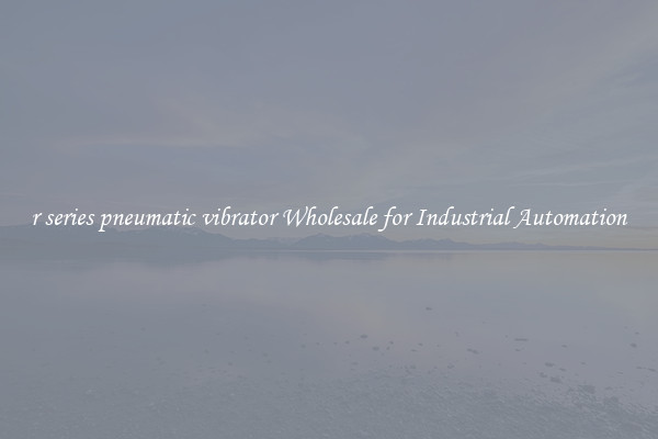  r series pneumatic vibrator Wholesale for Industrial Automation 